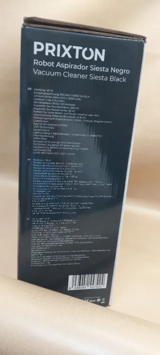 Robot Aspirador Prixton Siesta Negro