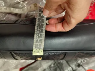 Bolso portátil Parfois negro tejido piel sintética