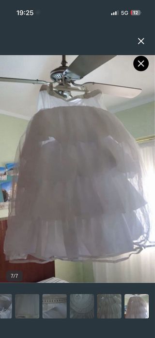 Cancán Fallera Blanco 95 cm