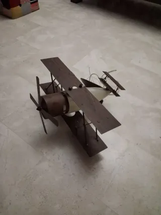 Lámpara de techo avión madera y cristal