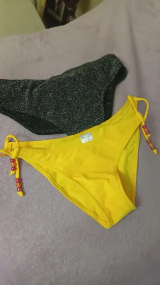 Bikini estampado cebra dorado y negro