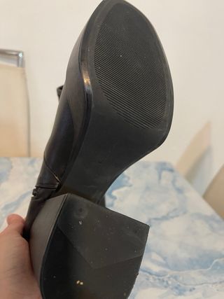 Botines Bershka Negros Talla 38 Plataforma Tacón