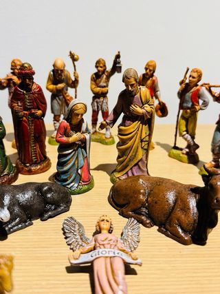 Antiguo Belén Landi 8-5-9 cm pesebre