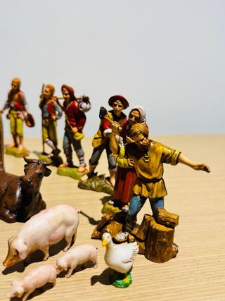 Antiguo Belén Landi 8-5-9 cm pesebre