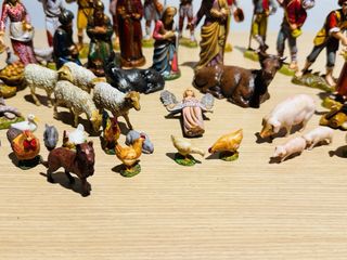 Antiguo Belén Landi 8-5-9 cm pesebre