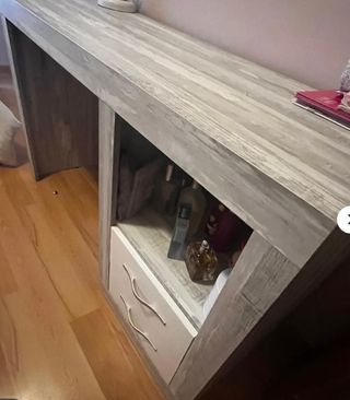 Mesa escritorio madera 2 cajones