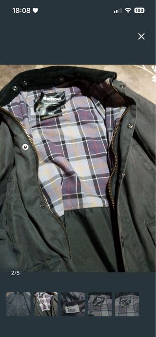 Barbour Bedale C40 102 cm Talla M/L Gris Ceniza