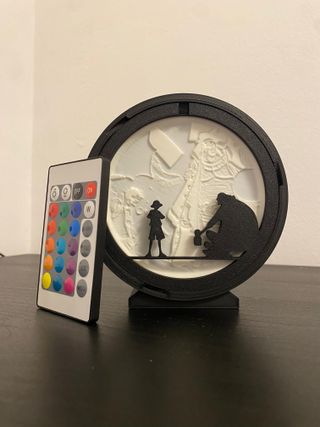 Lámpara LED One Piece Barbanegra y Luffy