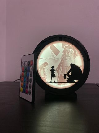 Lámpara LED One Piece Barbanegra y Luffy