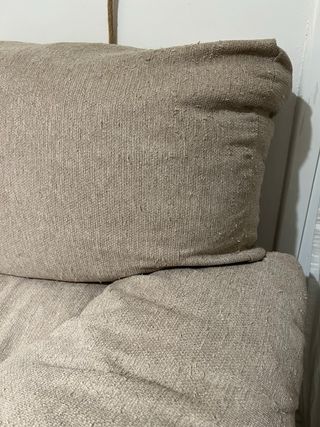 Sofá de 2 plazas en tela beige