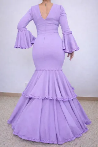 Traje Flamenca Lila Talla S