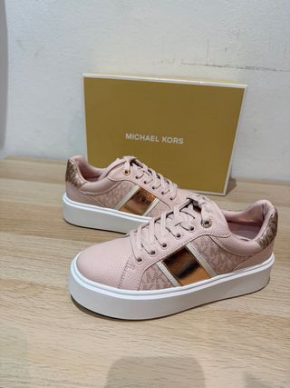Michael Kors Bambas Talla 39 Rosa y Dorado
