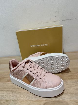 Michael Kors Bambas Talla 39 Rosa y Dorado