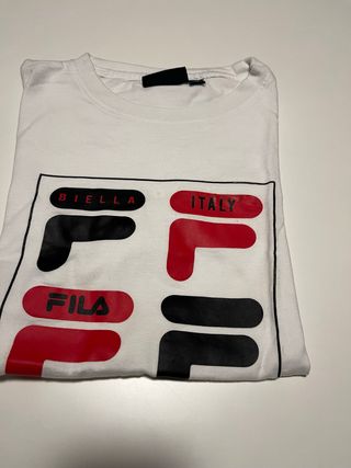 Camiseta Fila Blanca con Logo Grande