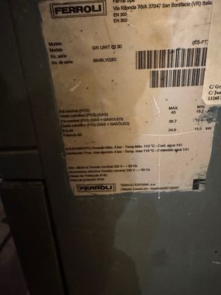 Caldera gasoil Ferroli