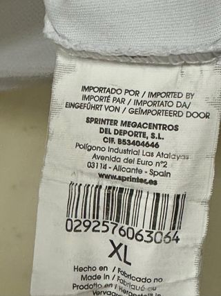Camiseta Fila blanca talla XL