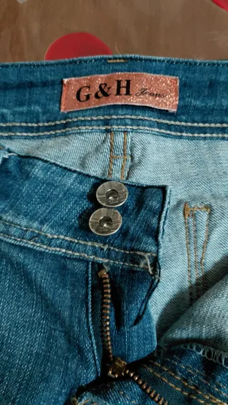 Jeans ragazza blu con dettagli viola