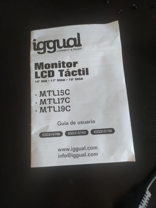 Monitor touch screen Iggual 15 Nero