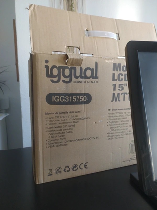 Monitor touch screen Iggual 15 Nero