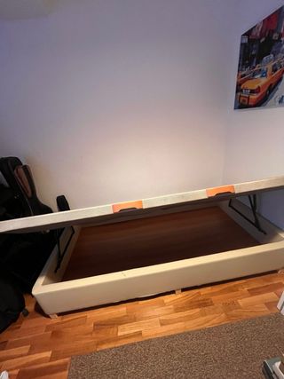 Cama canapé 105cm con colchón viscoelástico