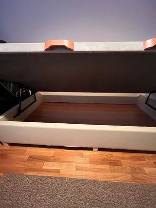 Cama canapé 105cm con colchón viscoelástico