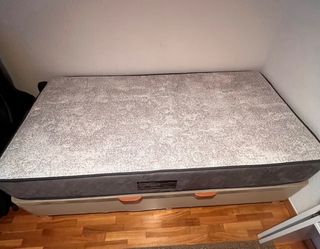 Cama canapé 105cm con colchón viscoelástico