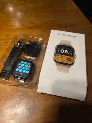 SmartWatch Negro y Dorado