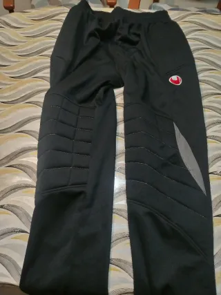 Pantalones portero Uhlsport negros y grises