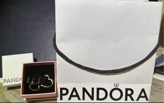 Pendientes Pandora Corazón baño de Oro