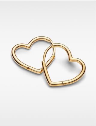 Pendientes Pandora Corazón baño de Oro