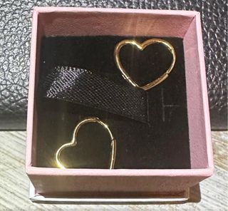 Pendientes Pandora Corazón baño de Oro