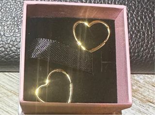 Pendientes Pandora Corazón baño de Oro