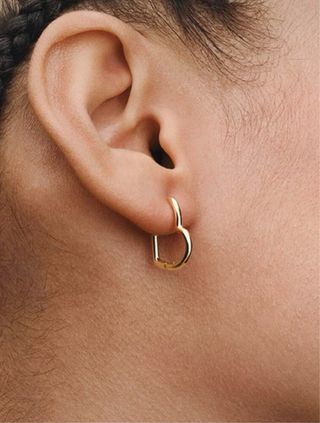 Pendientes Pandora Corazón baño de Oro