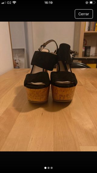 Zapatos de cuña negros
