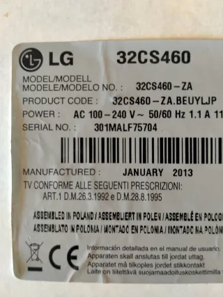 Se Vende Placa Main TV LG