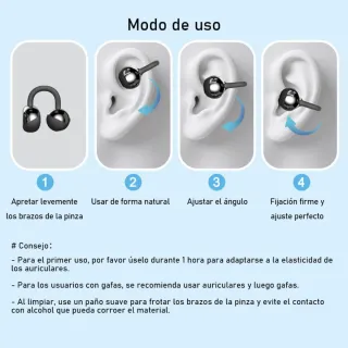 Auriculares Clip Oído Reducción Ruido
