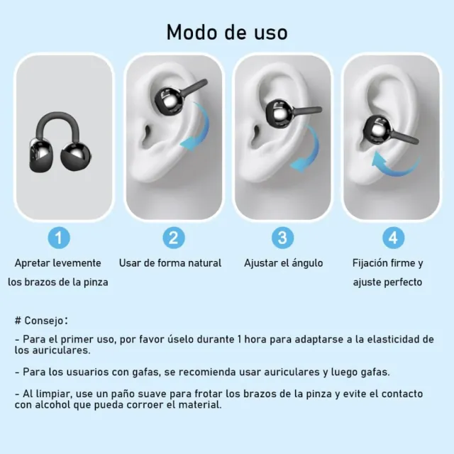 Auriculares Clip Oído Reducción Ruido