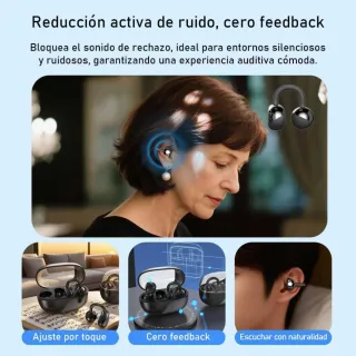 Auriculares Clip Oído Reducción Ruido