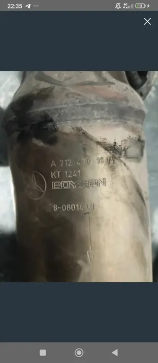 Catalizador y filtro de partículas mercedes Benz