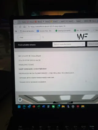Llantas Audi 20' Wheelforce 265/30R20 Negras