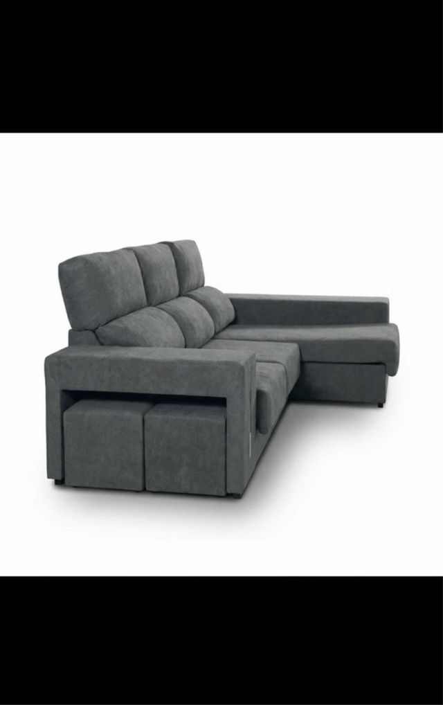 OFERTON Sofá gris Chaiselongue SIN IVA