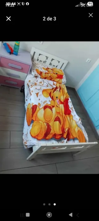 Cama infantil con estampado de Winnie the Pooh