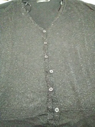 Pantalón polipiel Cortefiel negro