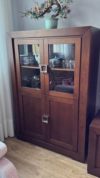 Conjunto 4 muebles madera maciza