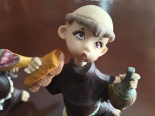 Frailes de marmolina pintados a mano