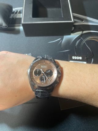 Reloj Hugo Boss Cronógrafo Marrón y Negro