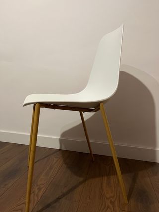 Juego de 4 sillas blancas modernas