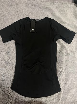 Camiseta Adidas Techfit Hombre Talla M Negra