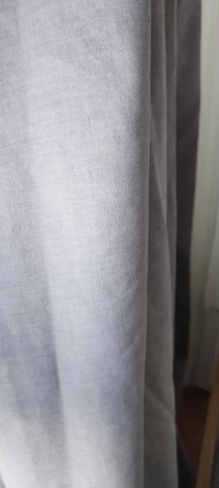 Par de cortinas opacas grises