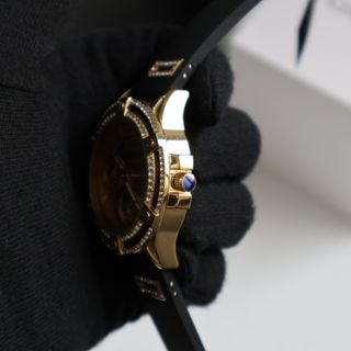 Reloj Guess Dorado y Negro con Cristales
